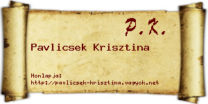 Pavlicsek Krisztina névjegykártya
